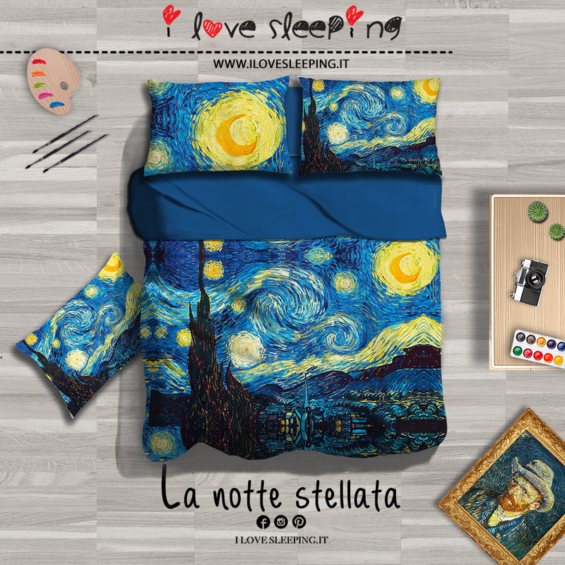 Completo lenzuola copriletto DIGITALE LA NOTTE STELLATA by I Love Sleeping
