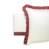 Completo Lenzuola TARTAN con ruches by Carezze (Natale)